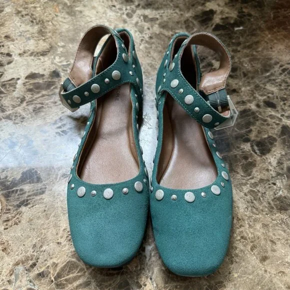 Free People Women's Mystic Mary Jane Deep Teal Flats NWOB (MSRP 148) Size 6.5 - Picture 4 of 7